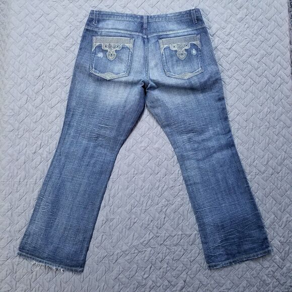 Inc International Concepts Jeans Mens 40x32 Blue Straight Fit Dark Wash Denim - Picture 2 of 11